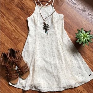 Hollister off white lace dress