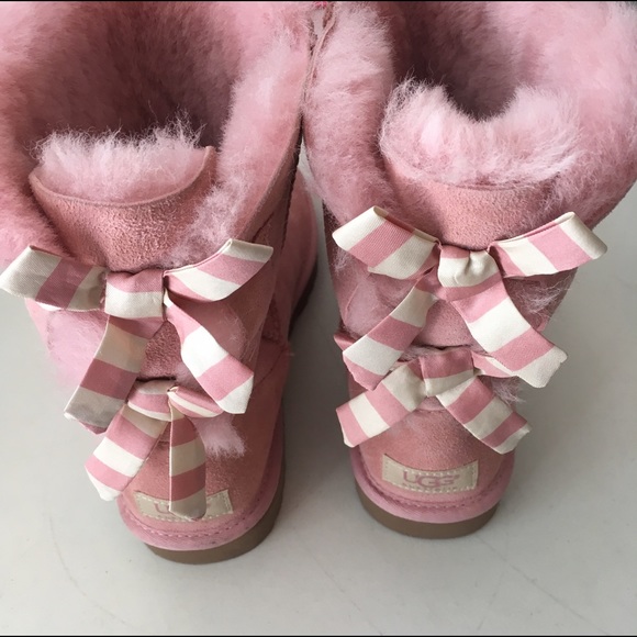 UGG Shoes - Pink Bailey Bow Ugg Boots New Without Box Size 7