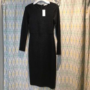 Little black dress with shimmer texture