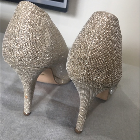 Showstopping Nude Sparkle Heels with Rhinestones - Picture 4 of 4
