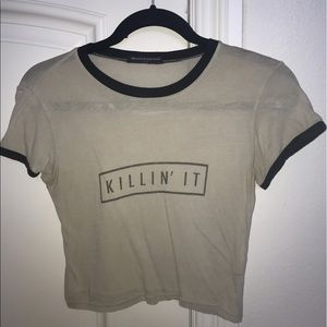 Brandy Melville "Killin It" Crop T-Shirt