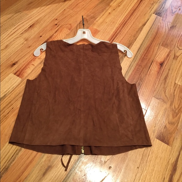 Zara zip-up suede shirt/vest - Picture 3 of 4