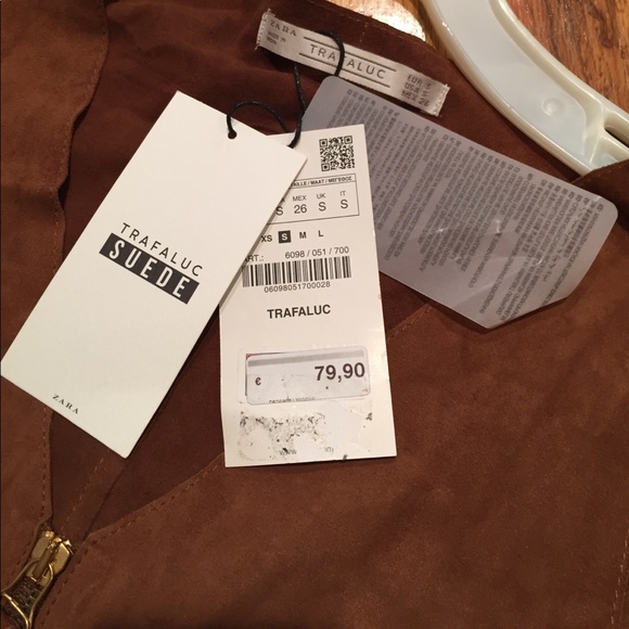 Zara zip-up suede shirt/vest - Picture 4 of 4
