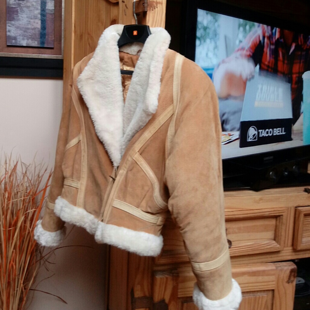 Wilson Leather camel colored  waist length  coat, - Picture 2 of 8