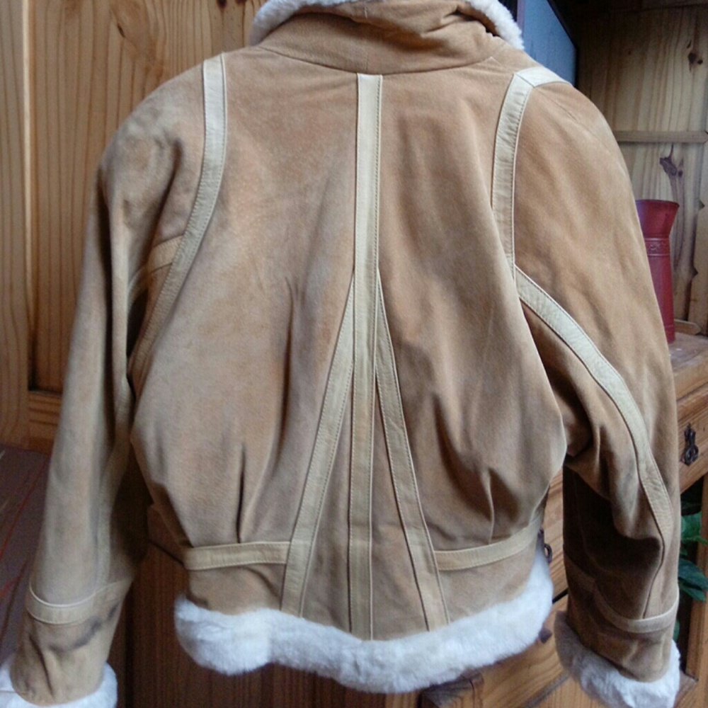 Wilson Leather camel colored  waist length  coat, - Picture 6 of 8