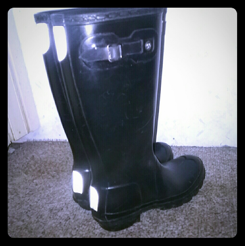 Hunter boots black size 6 women's