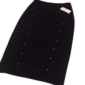 White House Black Market Studded Pencil Skirt