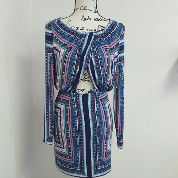 MARA HOFFMAN Ruched Keyhole Magic Carpet Ride Long Sleeve Dress Size XS - Picture 2 of 4