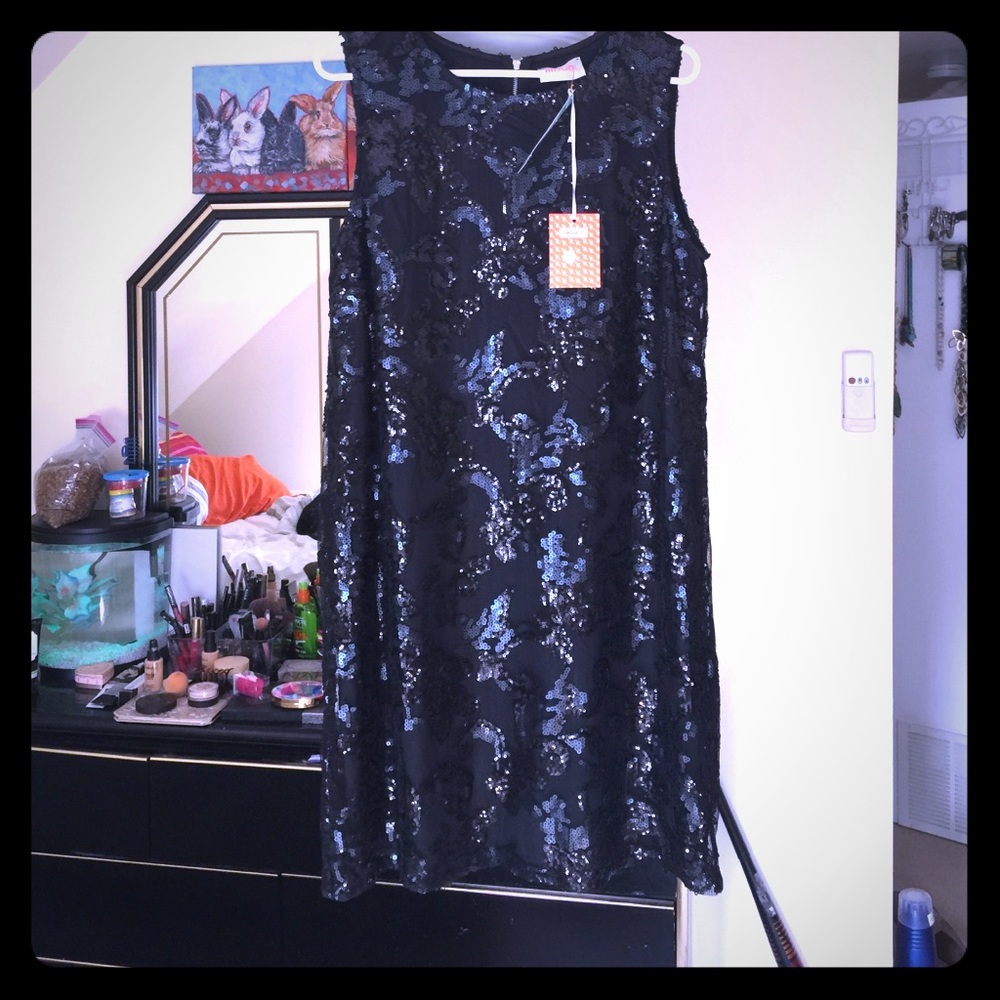 NWT Black Sequin Dress