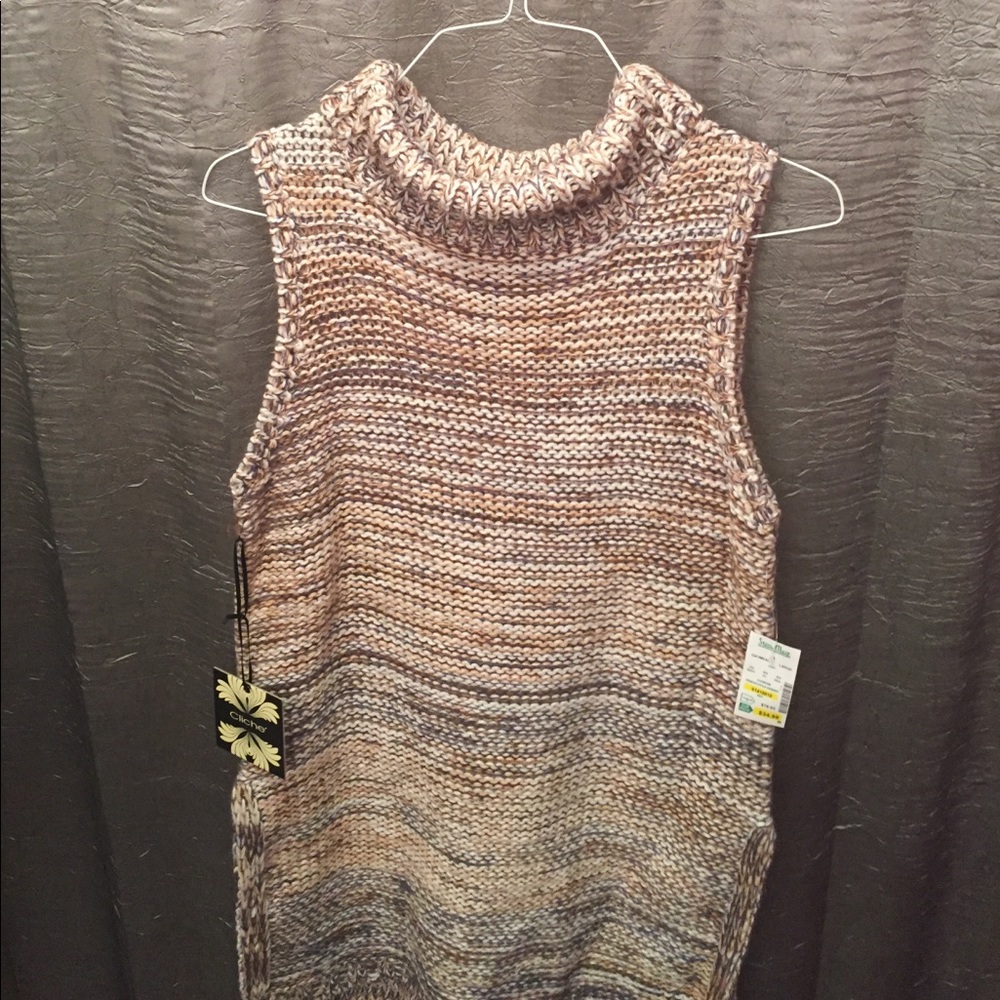 NWT Sleeveless Tunic Sweater