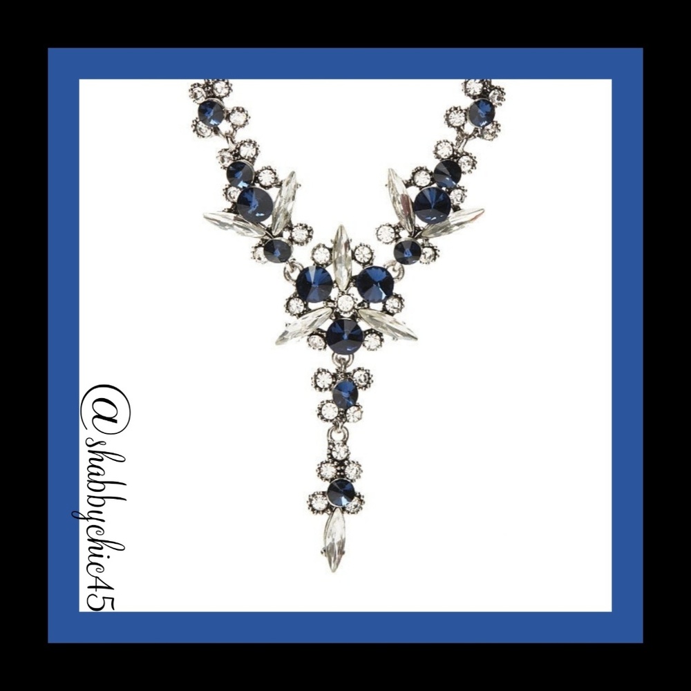 Aquamarine Icicle Cluster Necklace