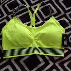 Victoria secret PINK sports bra in neon yellow