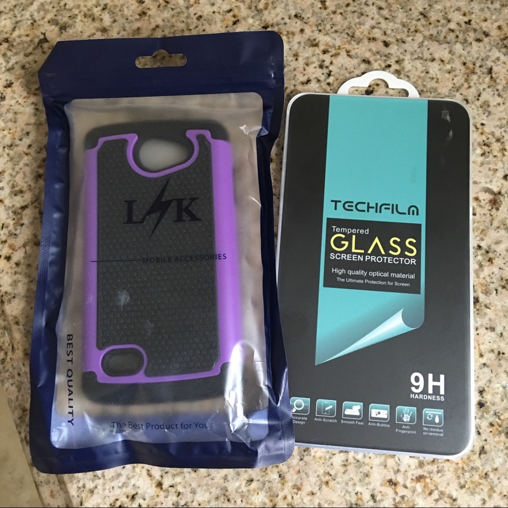 LG Lancet Case and Tempered Glass
