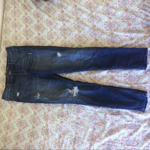 Dark blue super skinny distressed Hollister jeans