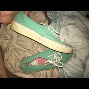 Teal classic Vans  size 8 worn
