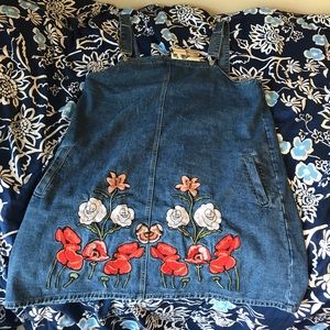 ASOS (Alice & You) Embroidered Overall Dress