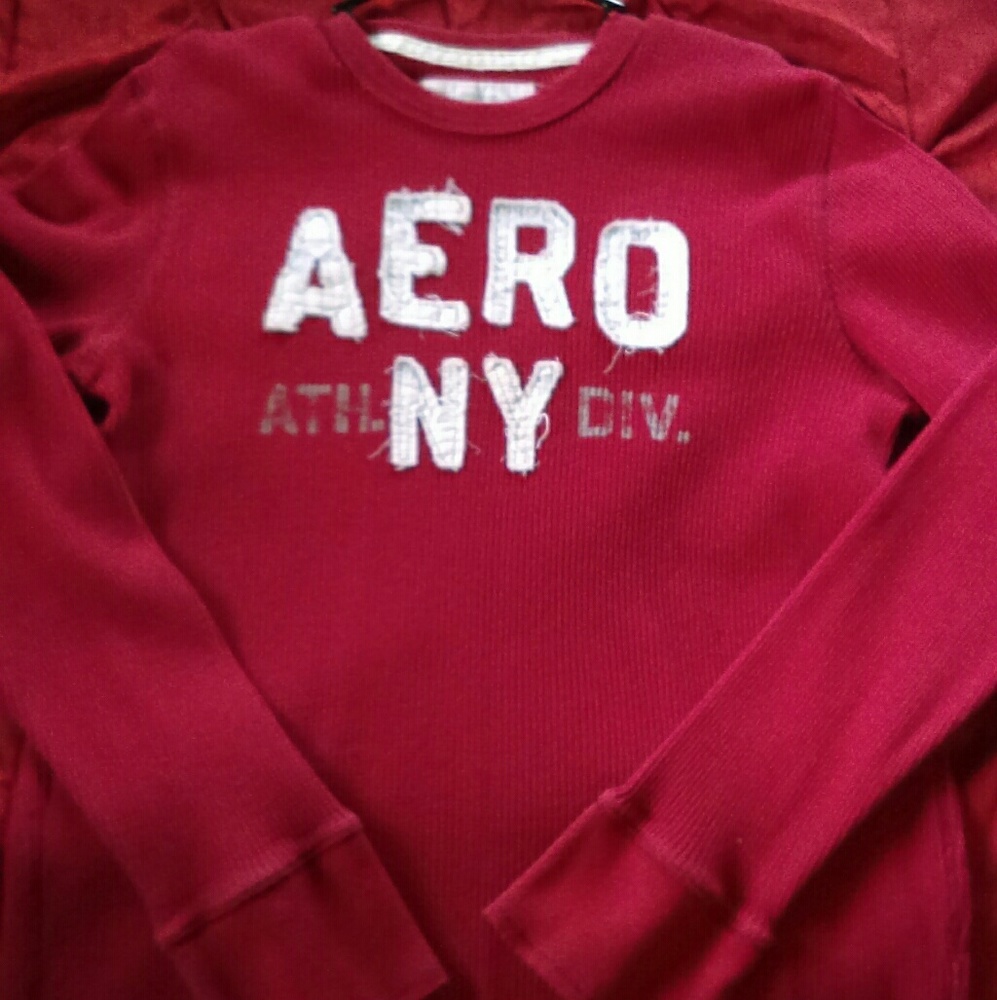 Aeropostale red long sleeve casual shirt