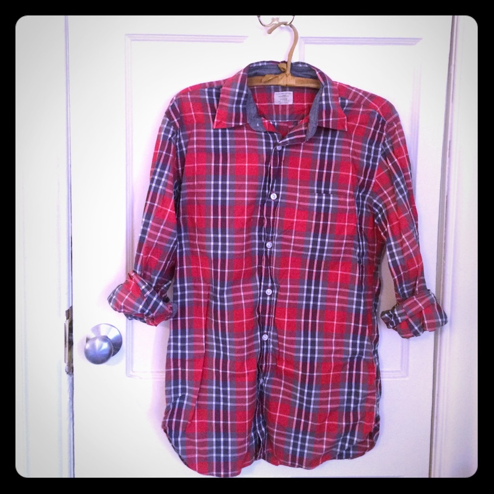 J.Crew Men's small plaid shirt