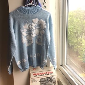 Thrifted sparkly light blue sweater