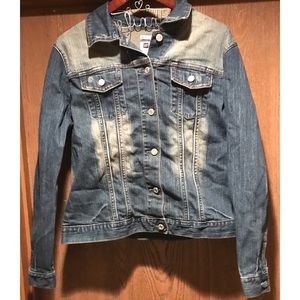 Gap Denim Jacket, Distressed with Fading