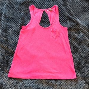 American Eagle hot pink cut out tank