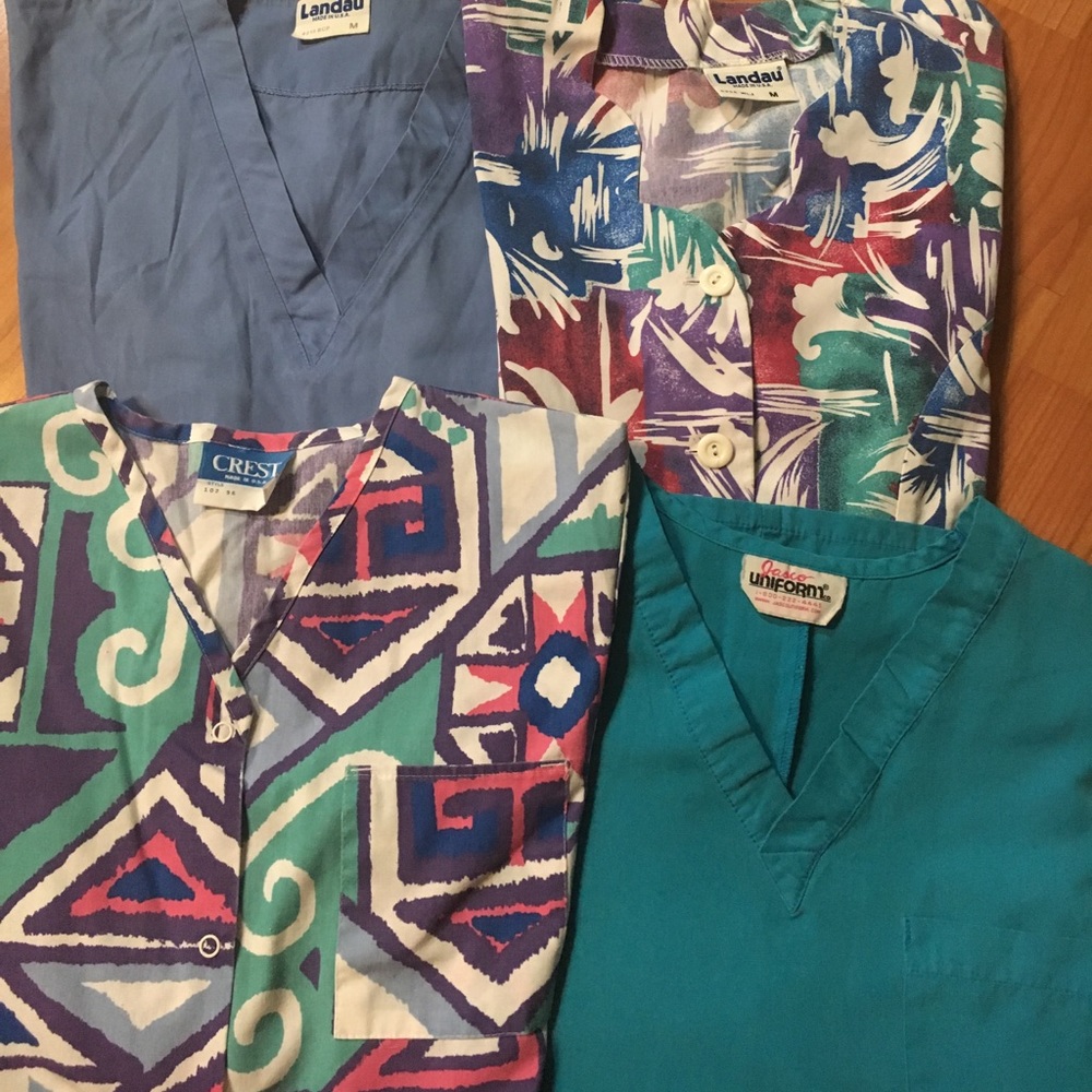 (4) Size MEDIUM Scrub Tops