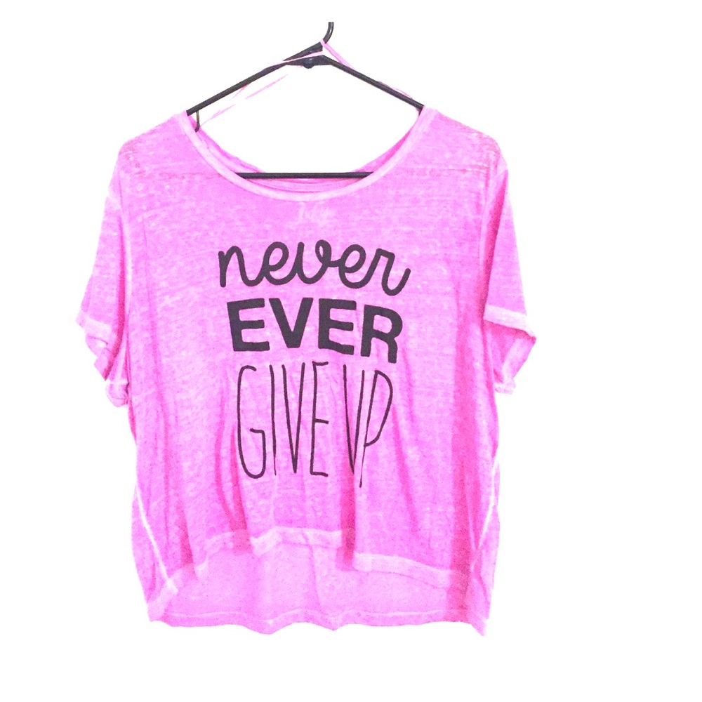 never give up tee