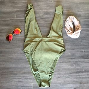 Twist & Shout Olive Swimsuit