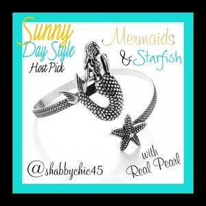 Boutique Jewelry - *HP* Mermaids & Starfish Bangle Bracelet Boutique Jewelry - *HP* Mermaids & Starfish Bangle Bracelet