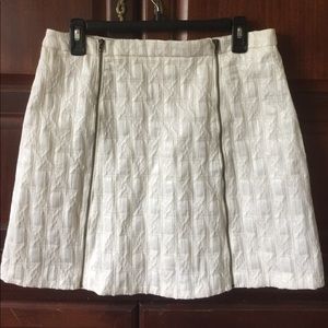 Last call! Xhilaration Juniors Cream Colored Zip Skirt Size L