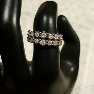 Sterling Silver 3/4 carat Diamond Ring