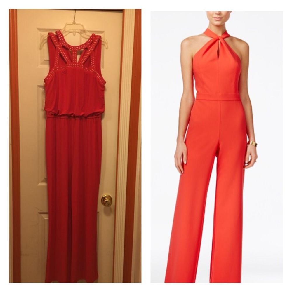 NWOT, Beautiful MKors Bright Red Jumpsuit