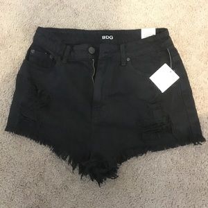 BDG high rise black shorts