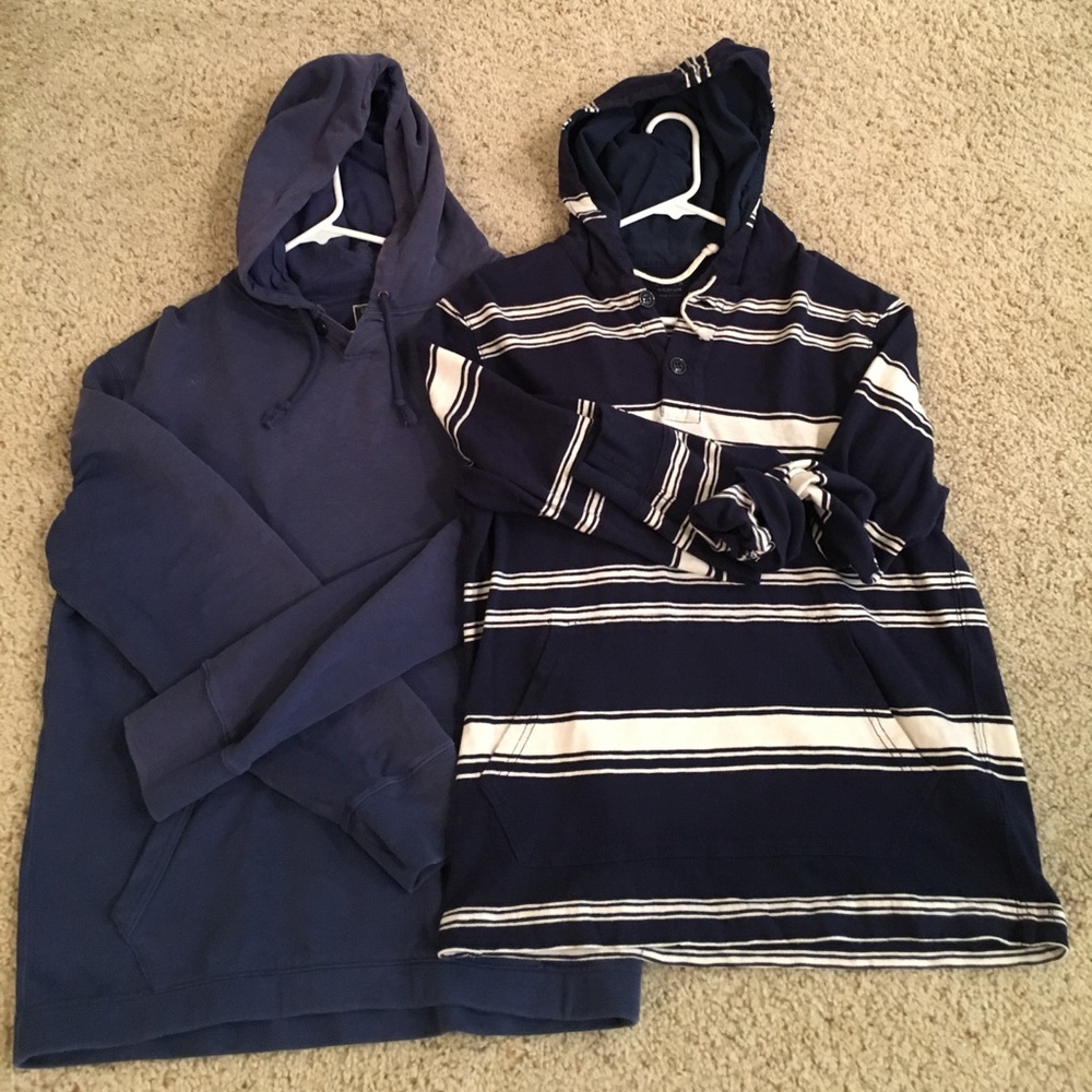 2 (!!) J. Crew hooded fleece sweatshirts