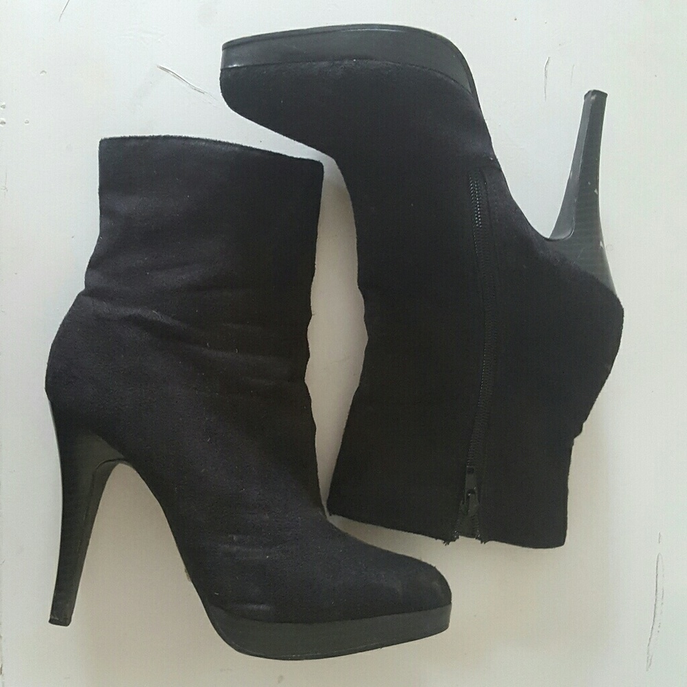 Mid calf platform boots