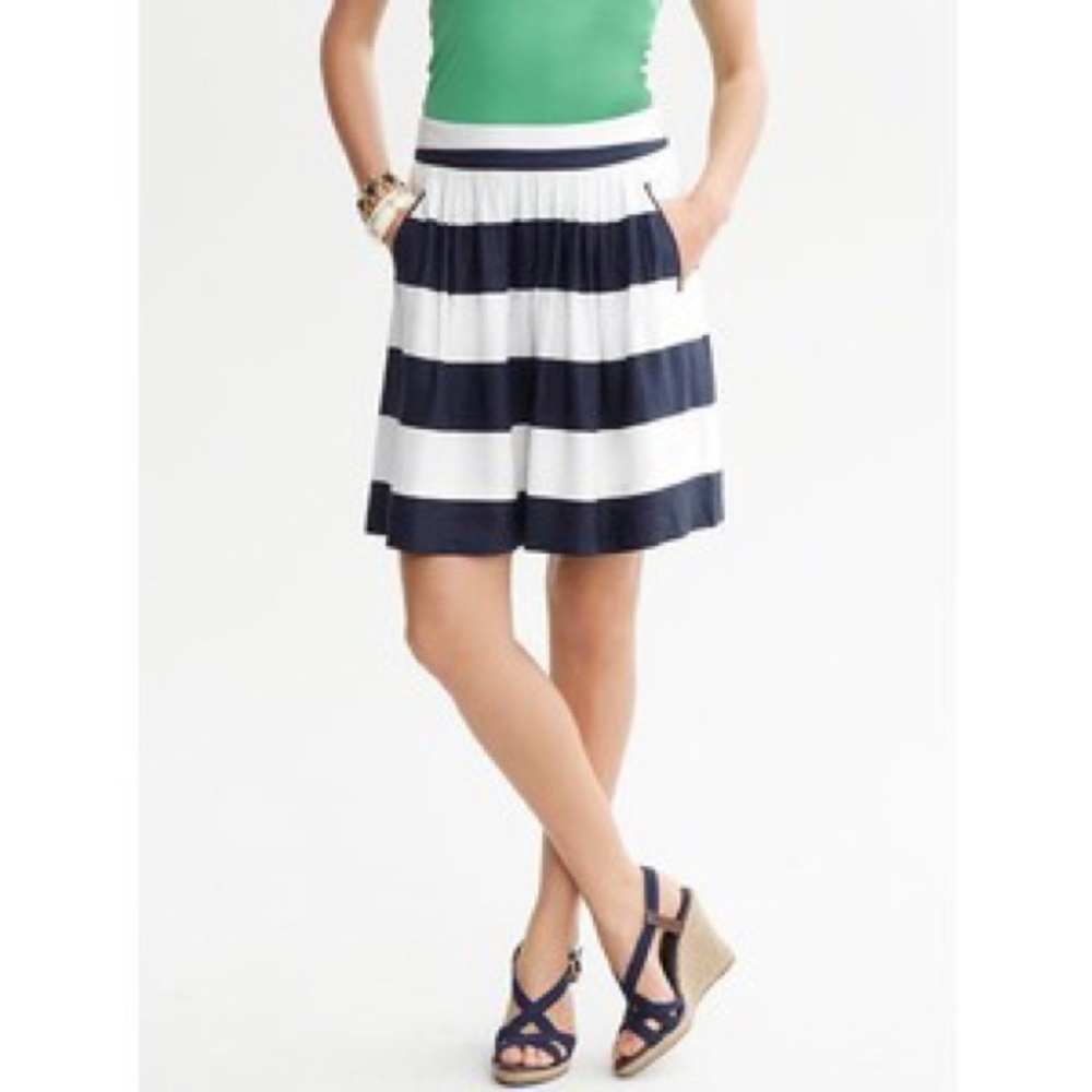 Banana Republic Striped Full Skirt