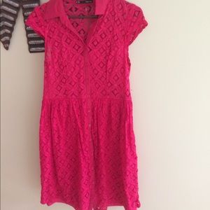 Maurice's hot pink lace dress