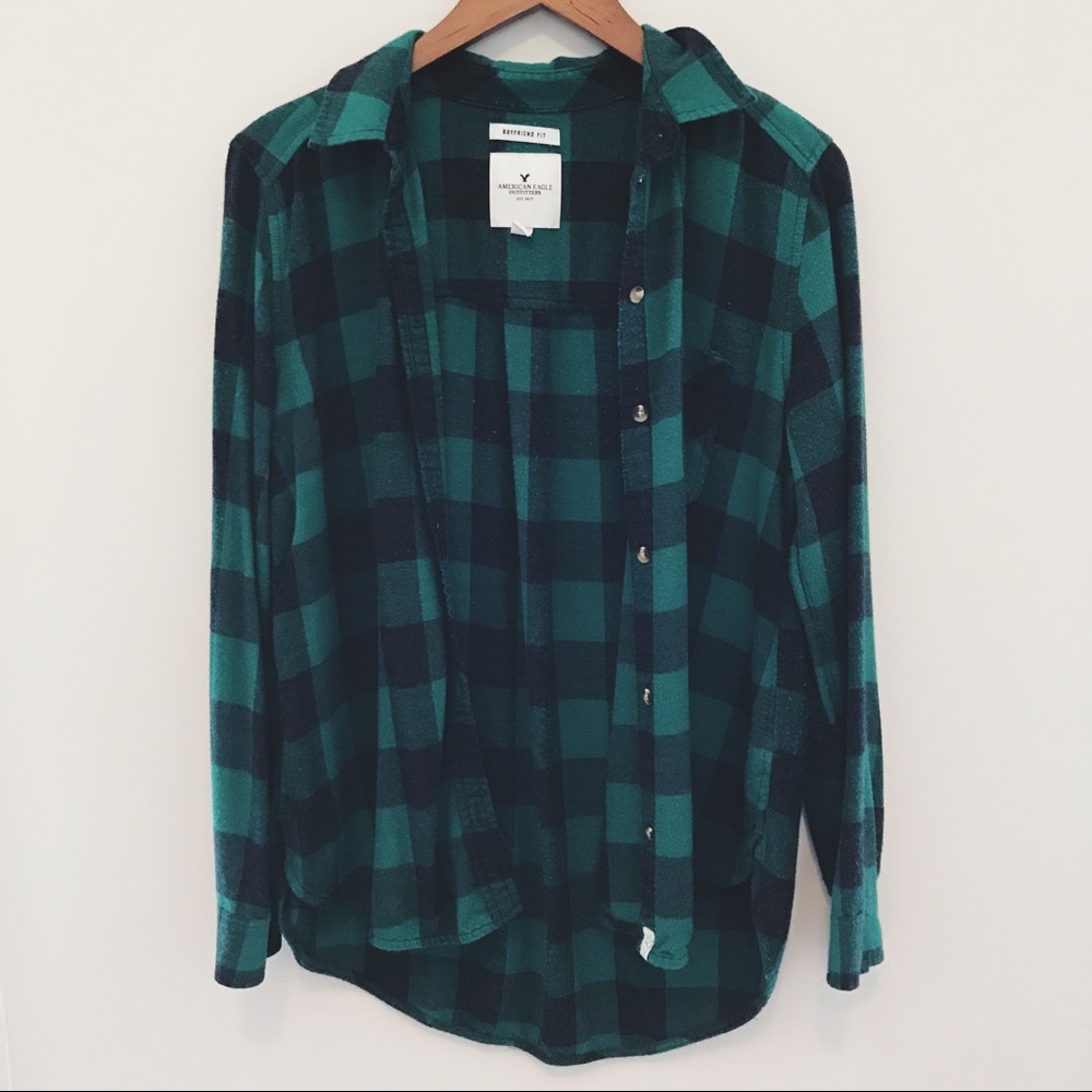 American Eagle green plaid shirt!