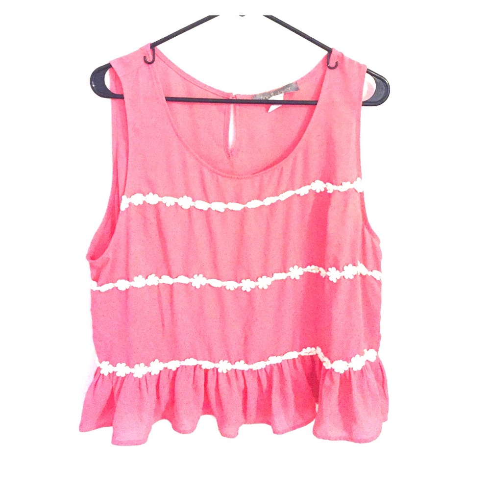flower striped tank