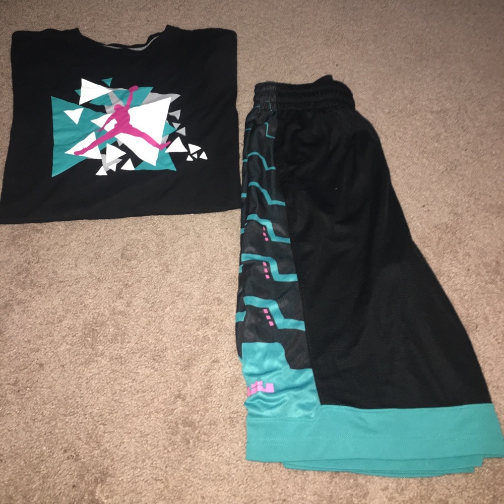 Jordan Matching shirt & Basketball Shorts