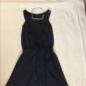 Pockets! Express ruffle dress with tie waist