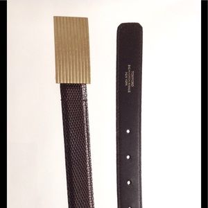 Tom Ford Men's brown lizard belt Size 38