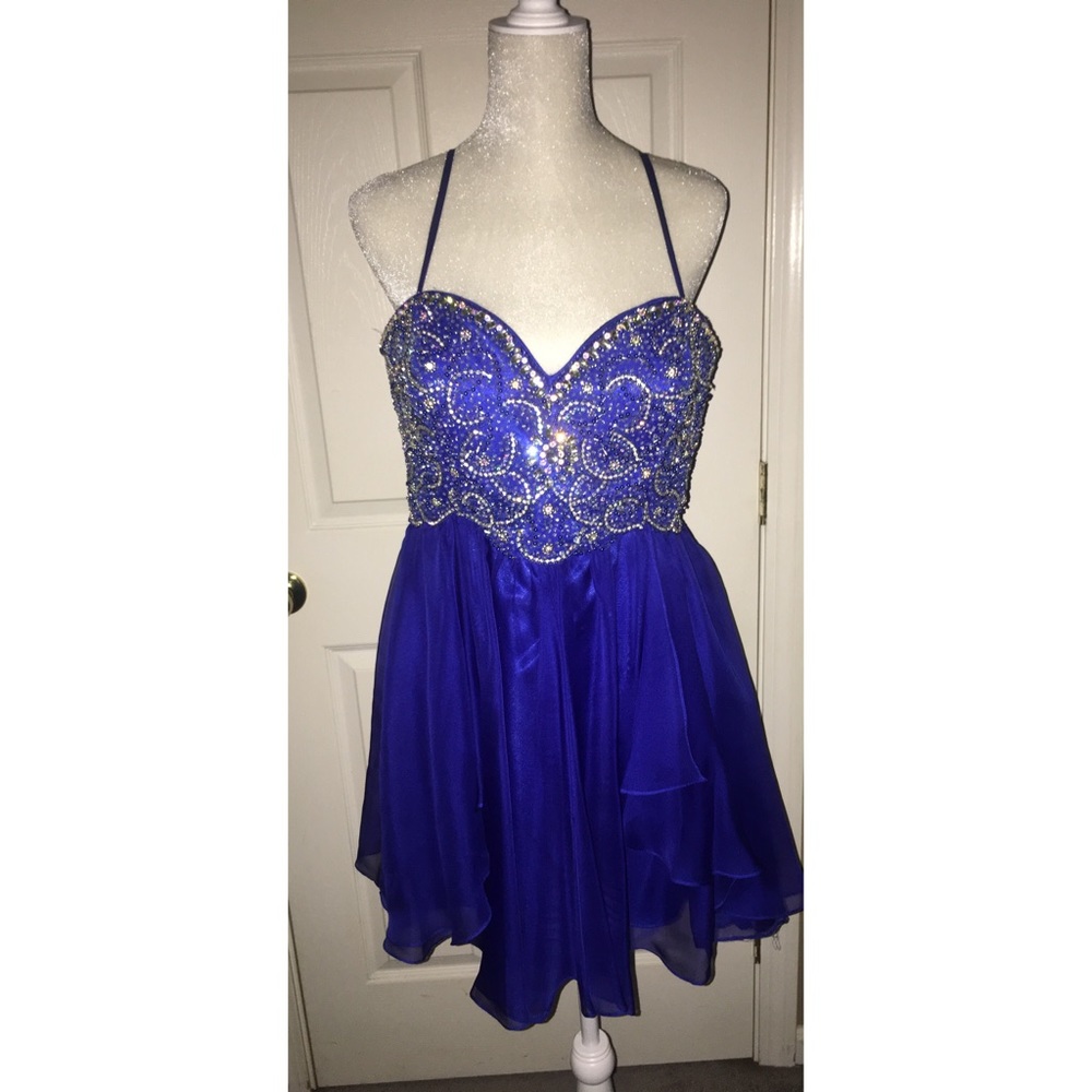 Dave & Johnny Royal Blue Formal Dress Size 13/14