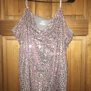 Sequined tank top