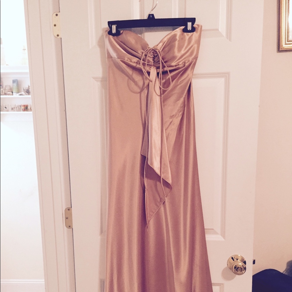 Golden goddess prom dress