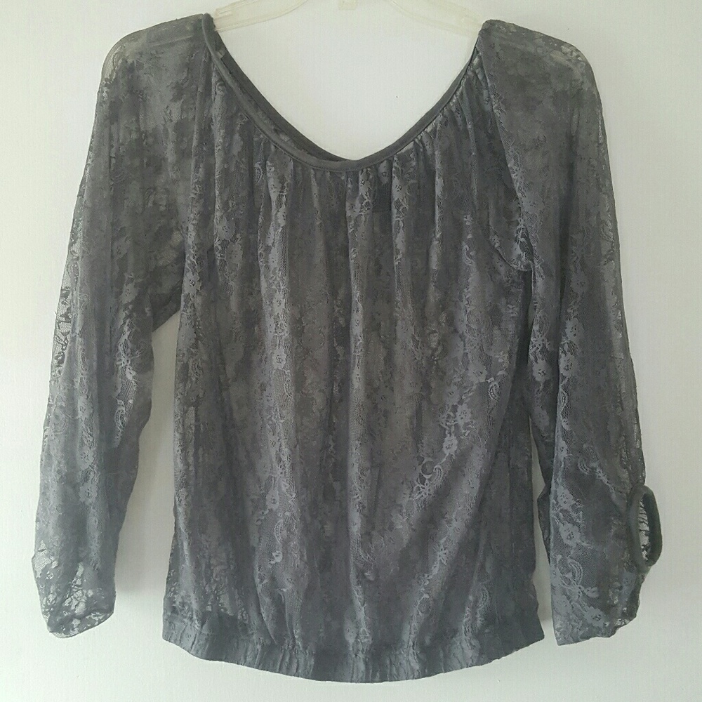 Sheer lace top