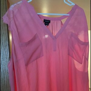 Brand new pink sleeveless shirt