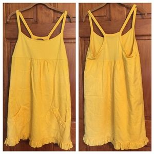 Golden yellow juicy couture embroidered sundress
