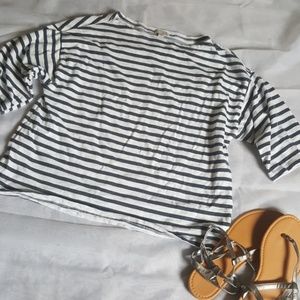 MUST GO-Gap Wide Neck Striped Shirt