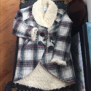 Plaid wool miss me jacket. Never worn